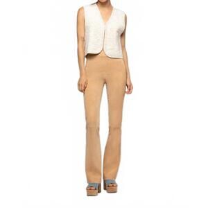 NEW MAX&MOI beyina flare suede pants in camel